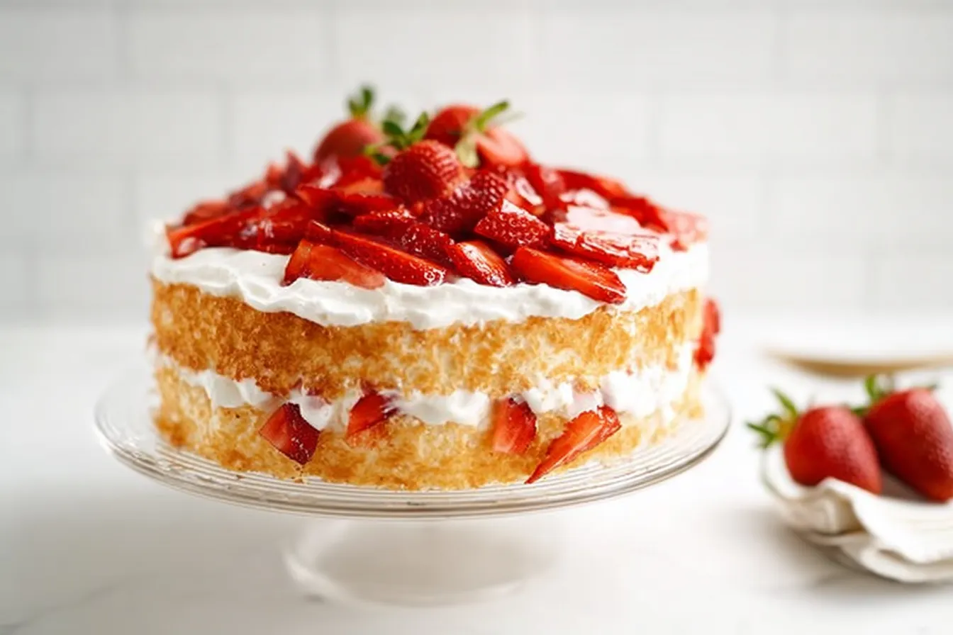 Angel Food Strawberry Shortcake: A Sweet Summer Delight 2 Angel Food Strawberry Shortcake