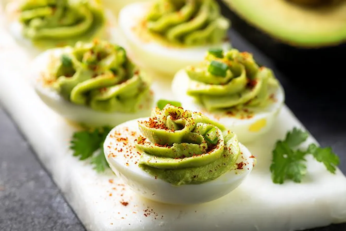 Avocado Deviled Eggs Platter