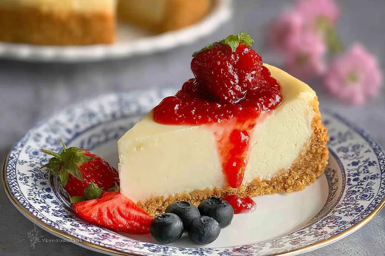 Decadent Cheesecake Slices on a Platter