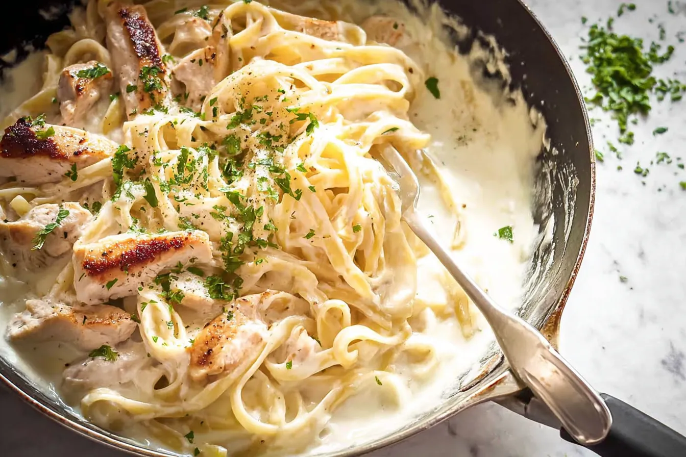 Delicious Chicken Alfredo with Fresh Herbs