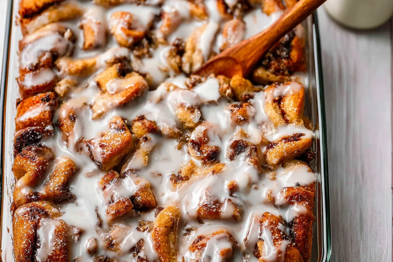 Cinnamon Roll Casserole: A Delicious Breakfast Treat 1 Delicious Cinnamon Roll Casserole Freshly Baked