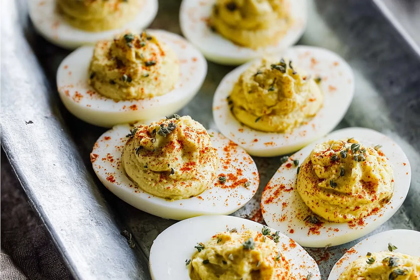 Classic Deviled Eggs Platter for Parties