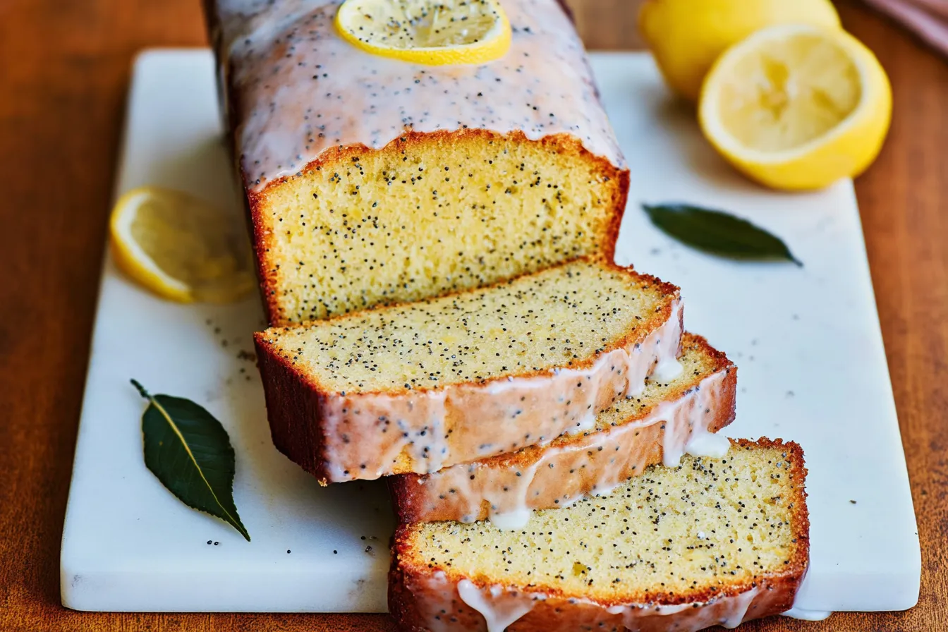 Classic Lemon Poppy Seed Bread: A Deliciously Fresh Treat Classic Lemon Poppy Seed Bread - Freshly Baked Slices