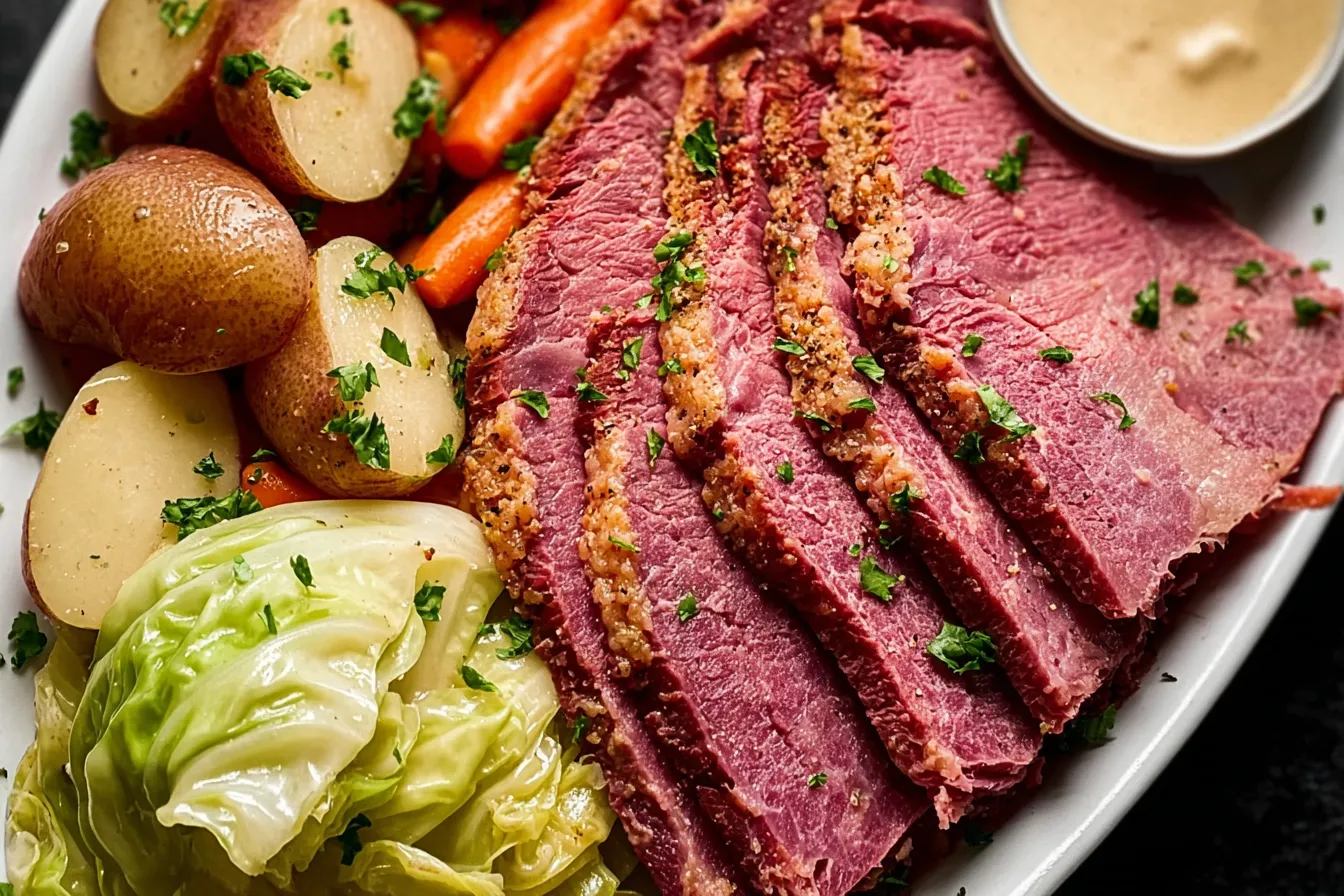 Corned Beef and Cabbage: A Flavorful Irish Delight 1 Corned Beef and Cabbage Platter - Classic Irish Dish