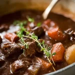 Delicious Guinness Beef Stew in a Rustic Bowl