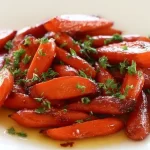 Honey Butter Roasted Carrots on a Serving Plate