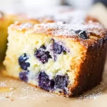 Lemon Blueberry Ricotta Cake Slice