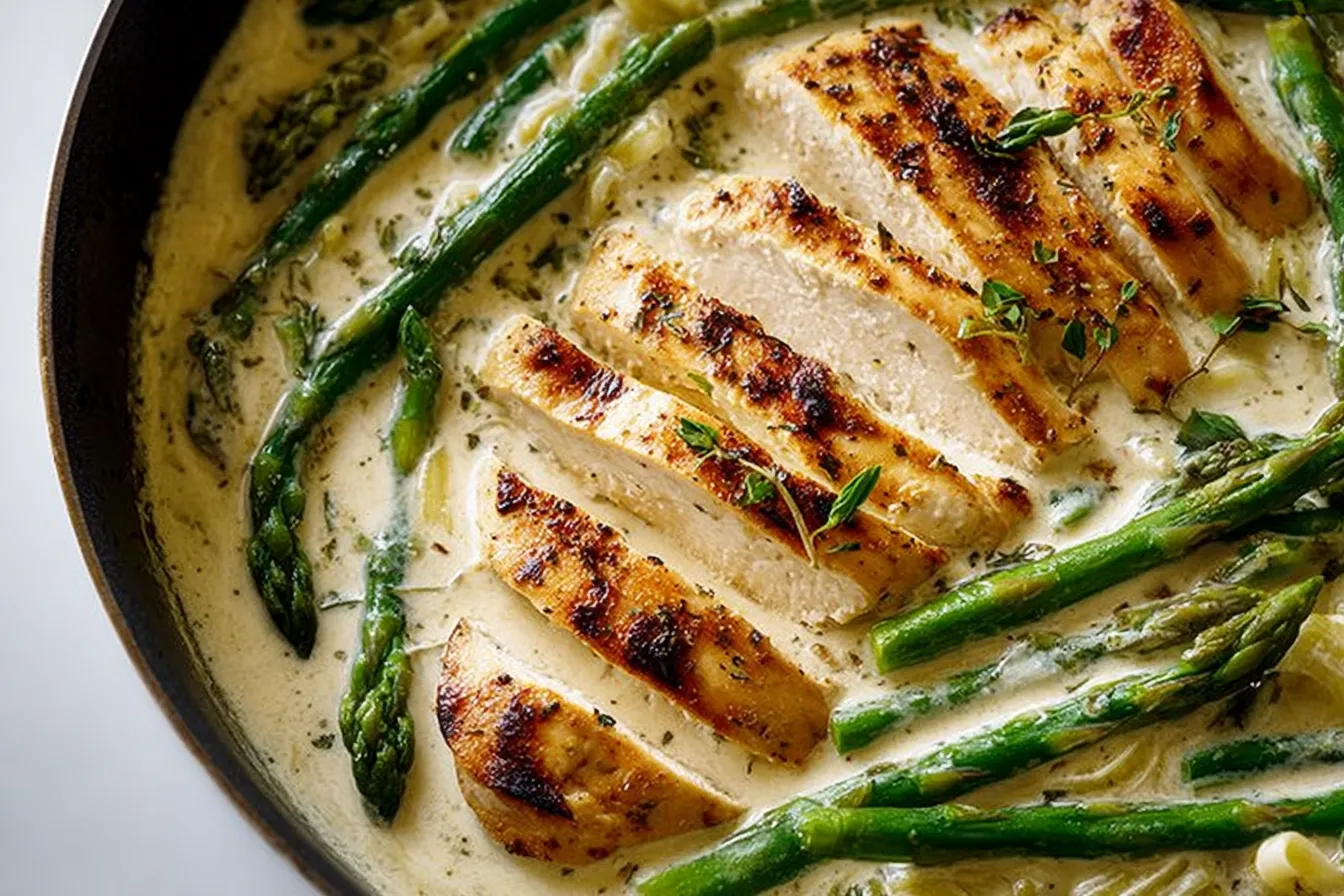 Lemon Chicken Asparagus Pasta