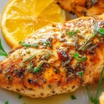 Lemon Garlic Chicken Plated with Fresh Herbs
