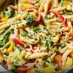 Lemon Garlic Pasta Primavera: A Colorful Plate of Goodness