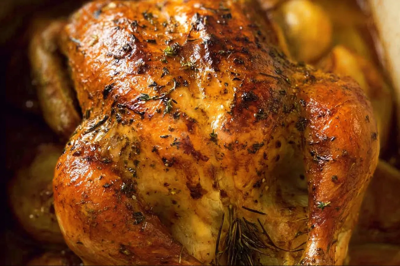 Roasted Chicken: The Juiciest Recipe You'll Ever Try 1 Roasted Chicken on a Platter