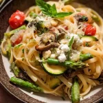 Colorful Roasted Vegetable Pasta Primavera Dish