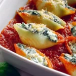Spinach Ricotta Stuffed Shells: A Delightfully Creamy Dish 3 Creamy Spinach Ricotta Stuffed Shells Freshly Baked