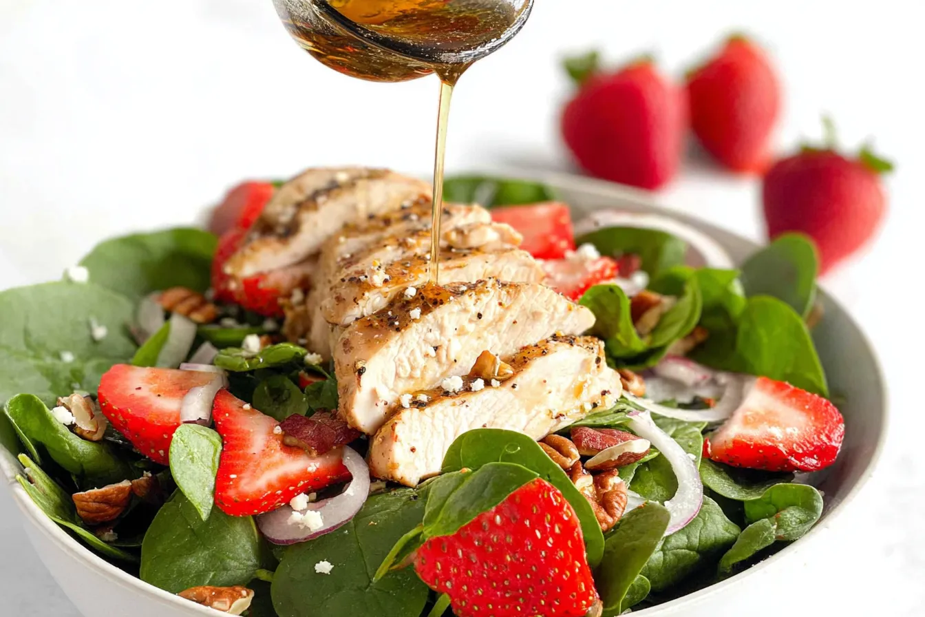 Strawberry Spinach Salad with Chicken: A Delightful Treat 2 Strawberry Spinach Salad with Chicken