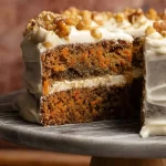 Vegan Carrot Cake Slice with Creamy Frosting