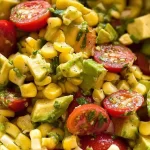 Avocado Corn Salad: A Refreshing Summer Delight 3 Avocado Corn Salad Garnished with Cilantro