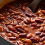 Delicious Baked Beans in a Rustic Dish