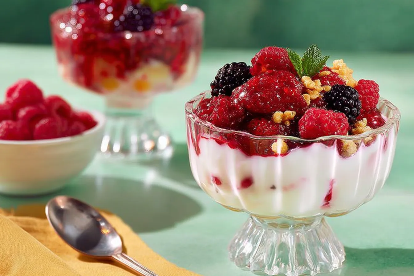 Berry Parfait Delight: A Sweet and Healthy Treat! 2 Berry Parfait