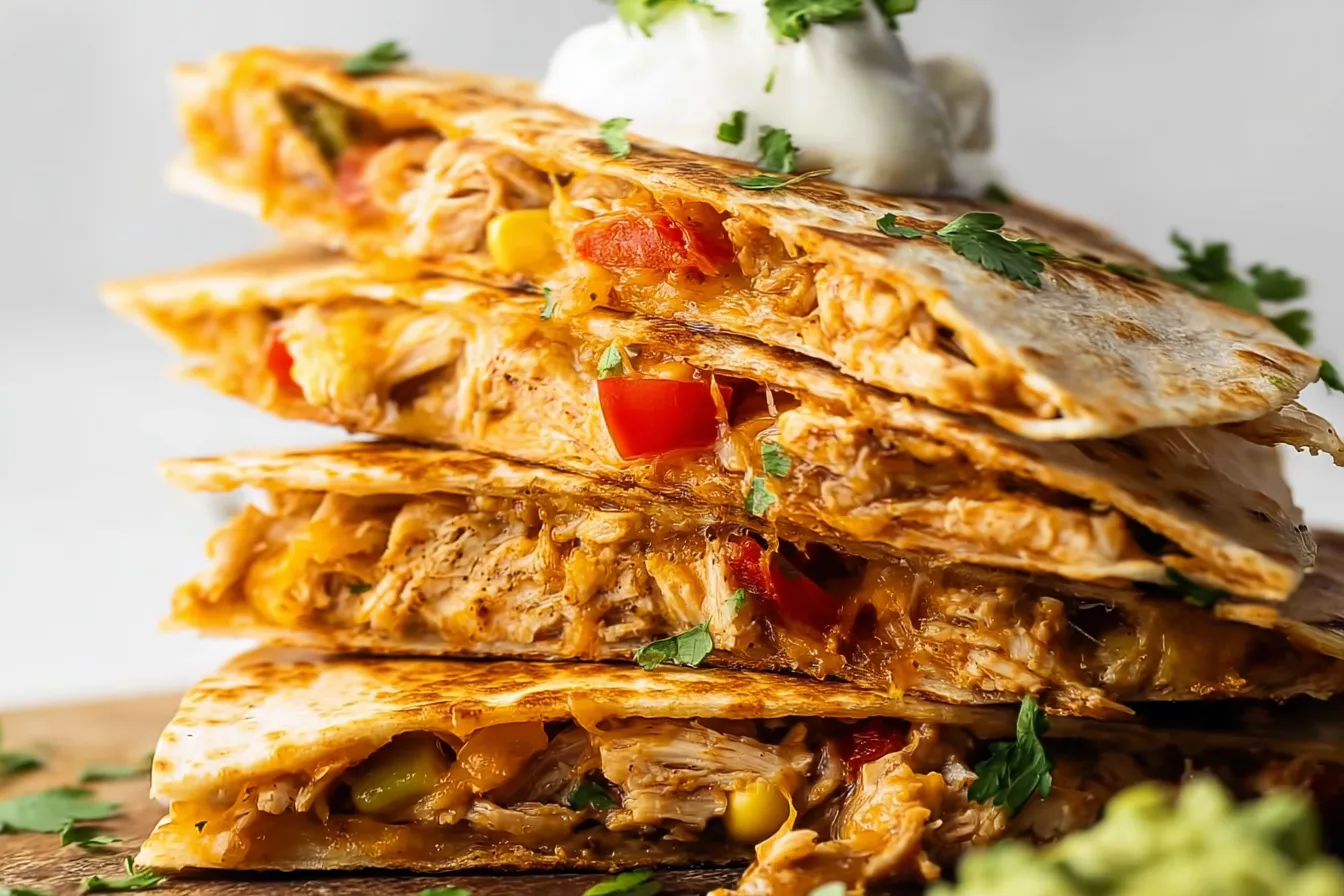 Chicken Quesadillas: A Must-Try Flavor Delight 1 Delicious Chicken Quesadillas Ready to Serve