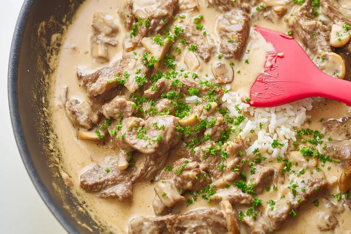 Classic Beef Stroganoff: A Comforting Classic Recipe Delicious Classic Beef Stroganoff Ready to Serve