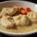 Classic Chicken and Dumplings: A Comforting Delight! 3 Classic Chicken and Dumplings in a Bowl