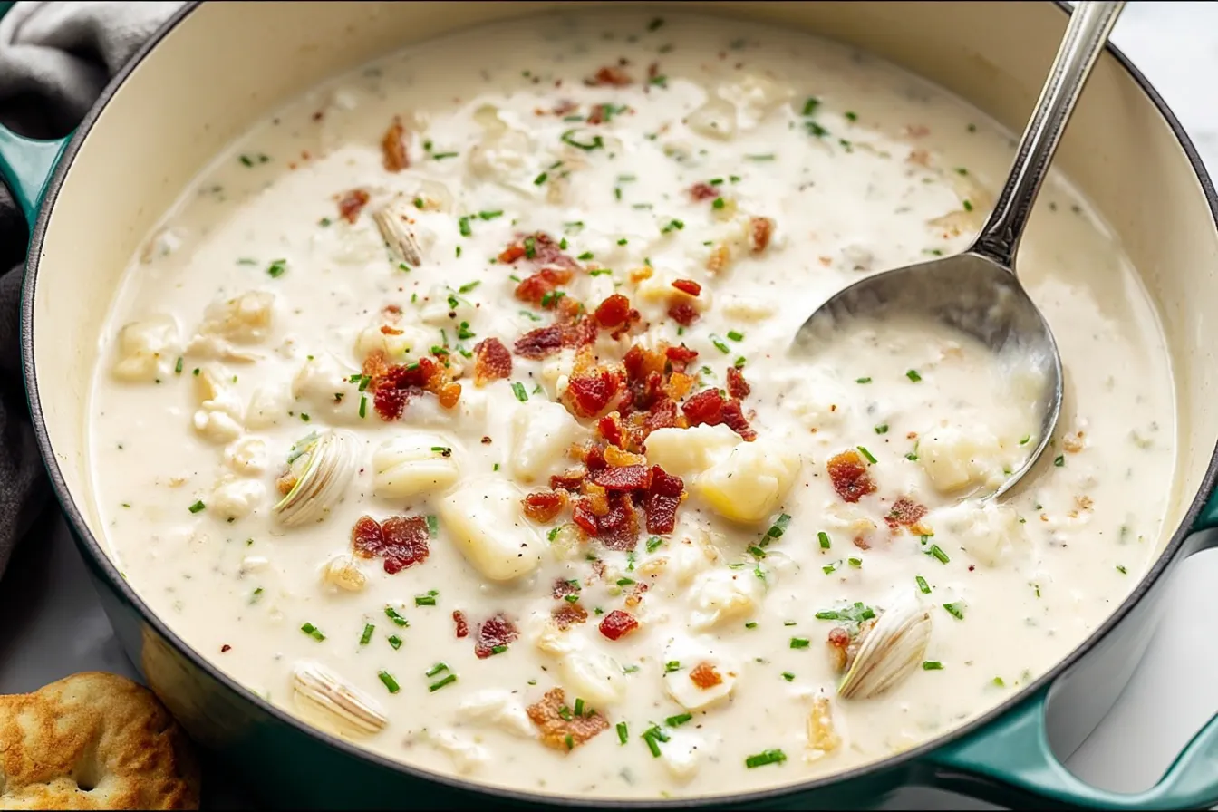 Classic Clam Chowder: A Comforting Delight You’ll Love 1 Delicious Classic Clam Chowder Bowl Ready to Serve