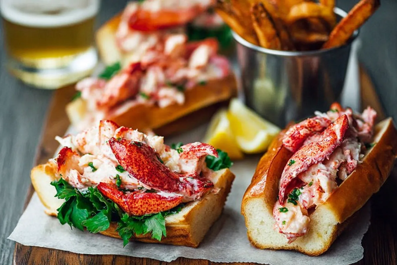 Classic Lobster Rolls Ready to Serve