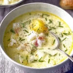 Classic New England Fish Chowder: A Hearty Delight 3 Classic New England Fish Chowder in a Bowl