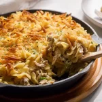 Classic Tuna Noodle Casserole Served Hot