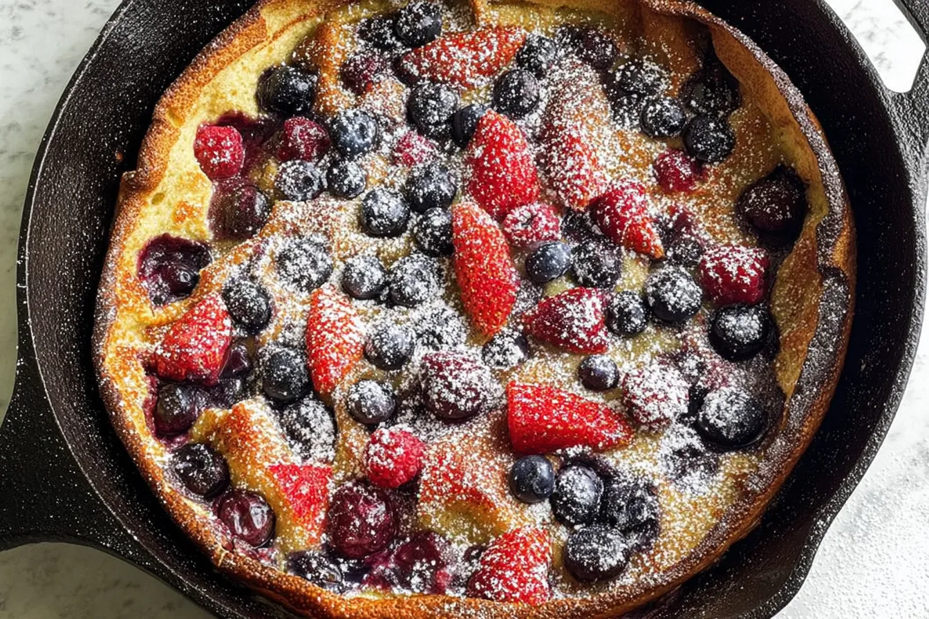 Dutch Baby Pancake with Berries: A Fluffy Delight! 2 Dutch Baby Pancake with Berries