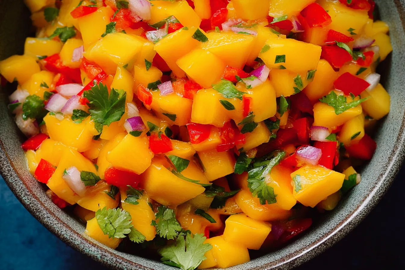 Fresh Mango Salsa: A Vibrant Twist to Your Dishes Fresh Mango Salsa in a Bowl with Colorful Ingredients