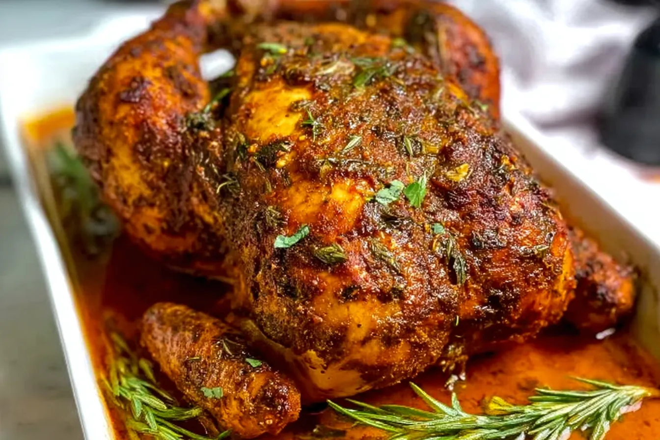 Garlic Herb Butter Roasted Chicken Fresh From the Oven