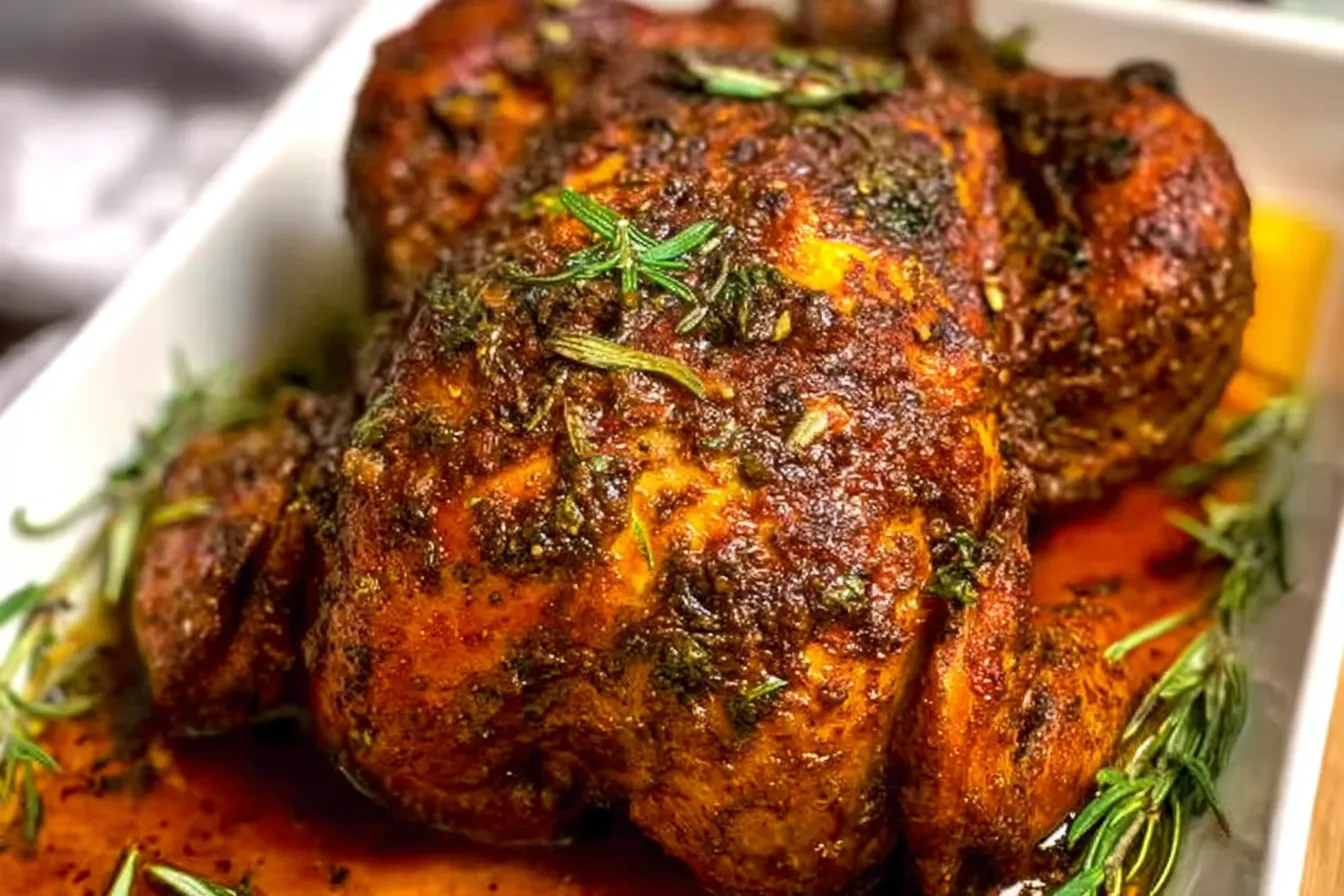 Garlic Herb Butter Roasted Chicken