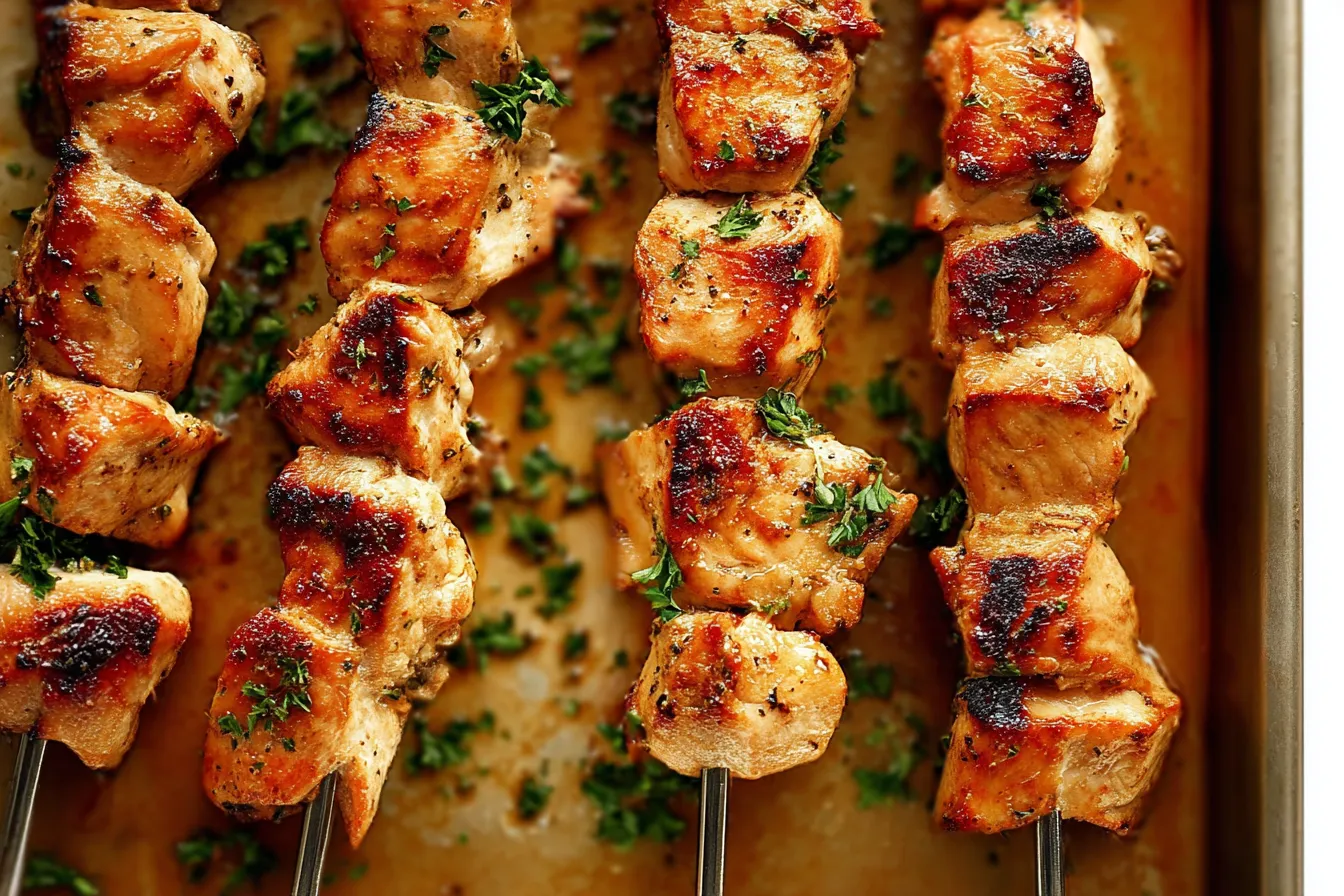 Grilled Chicken Skewers on the Grill