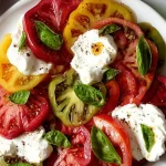Heirloom Tomato Salad with Burrata: A Fresh Delight 3 Heirloom Tomato Salad with Burrata - A Colorful Dish