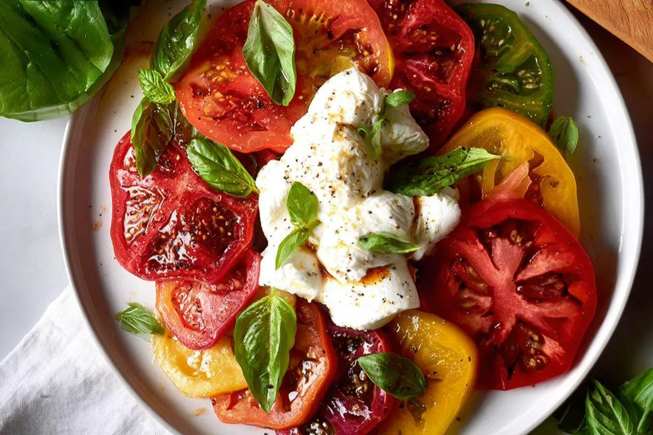 Heirloom Tomato Salad with Burrata: A Fresh Delight 2 Heirloom Tomato Salad with Burrata