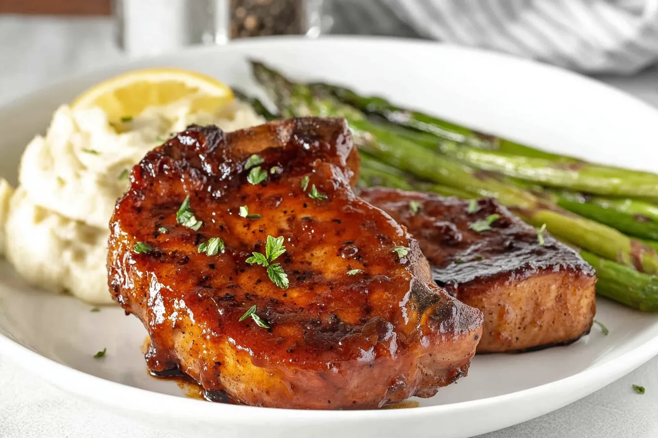 Honey Glazed Pork Chops: A Sweet Delight for Dinner Honey Glazed Pork Chops Plated Delightfully