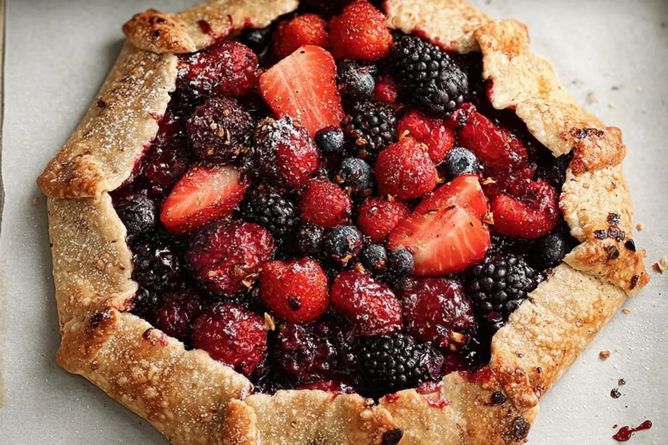 Mixed Berry Galette Fresh Out of the Oven