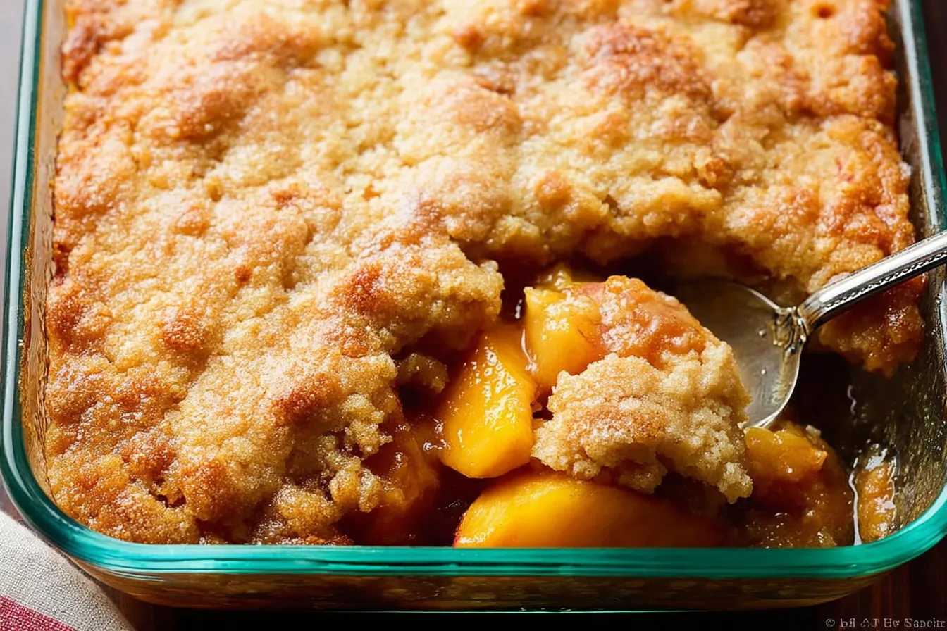 Mouthwatering Peach Cobbler Fresh from the Oven