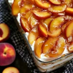 Refreshing Peach Icebox Cake Slices