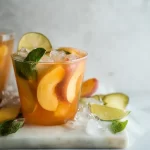 Peach Iced Green Tea: Refreshing Sips for Hot Days 3 Delicious Peach Iced Green Tea in a Refreshing Glass