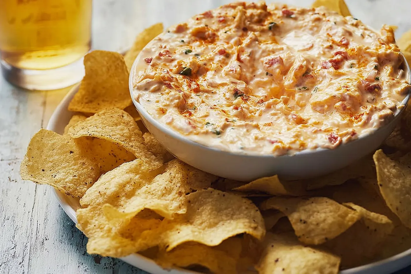 Pimento Cheese Dip Served with Crackers