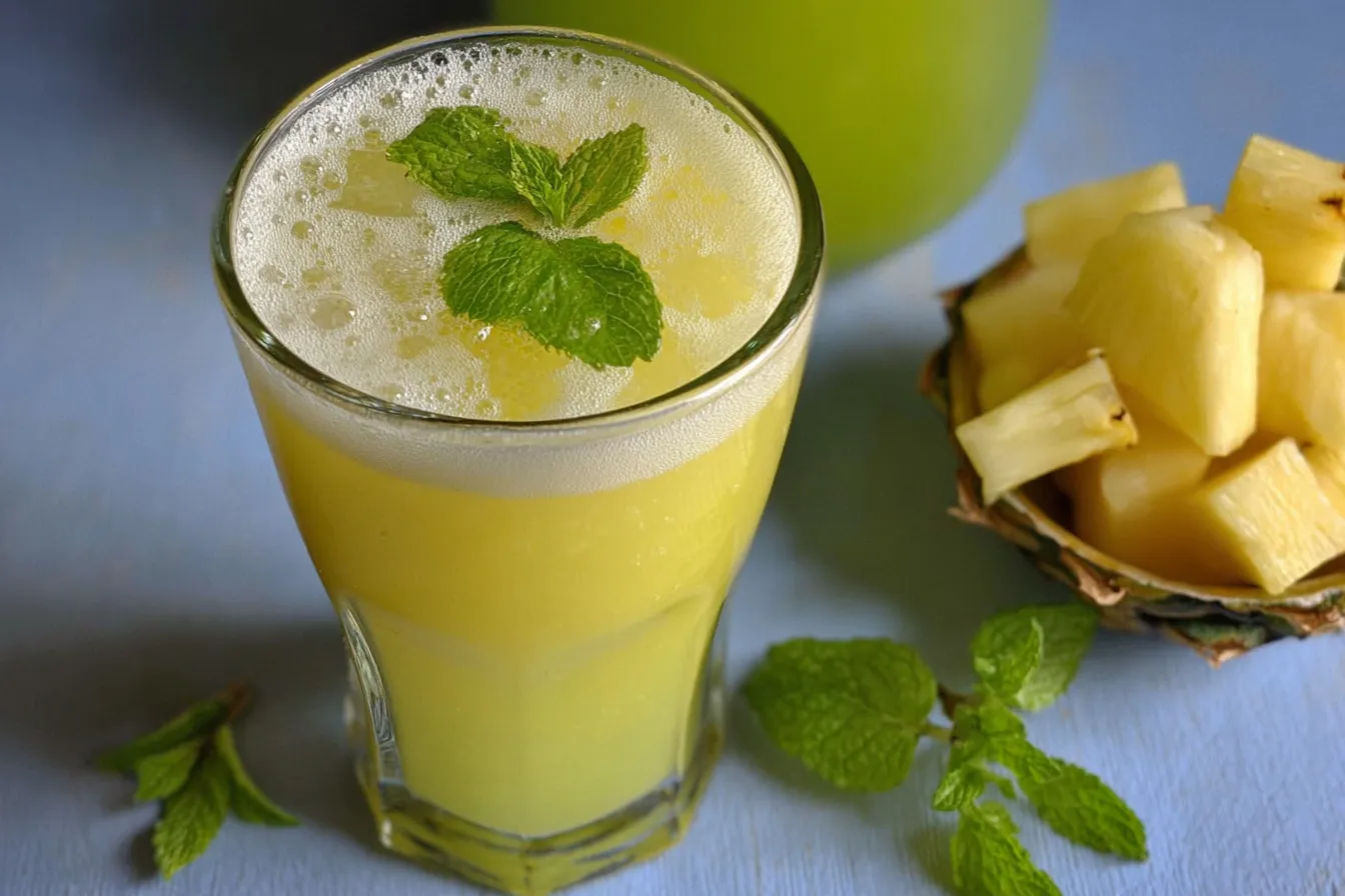 Pineapple Mint Agua Fresca: Sip into Refreshment Today! 2 Pineapple Mint Agua Fresca