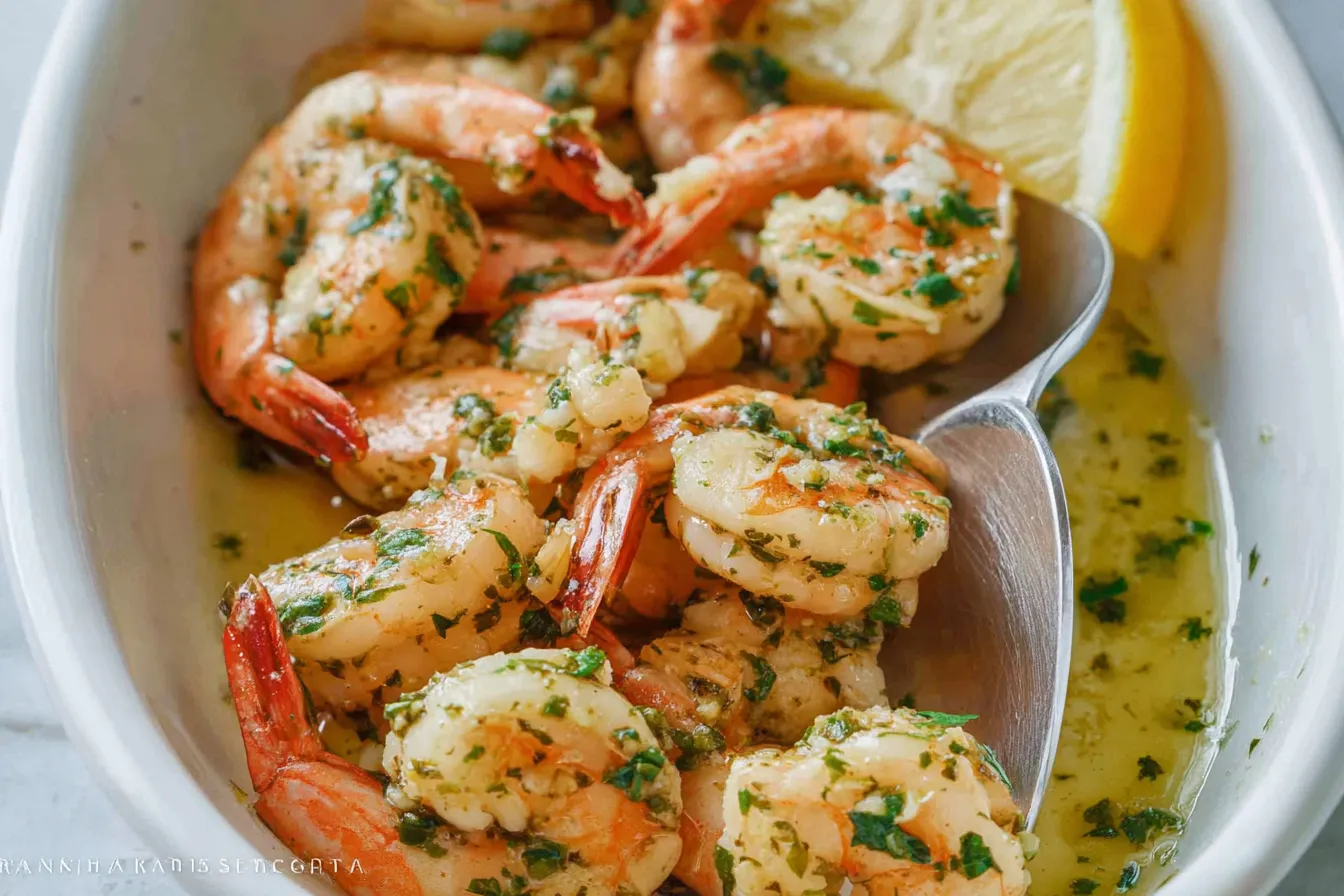 Delicious Shrimp Scampi Served with Pasta