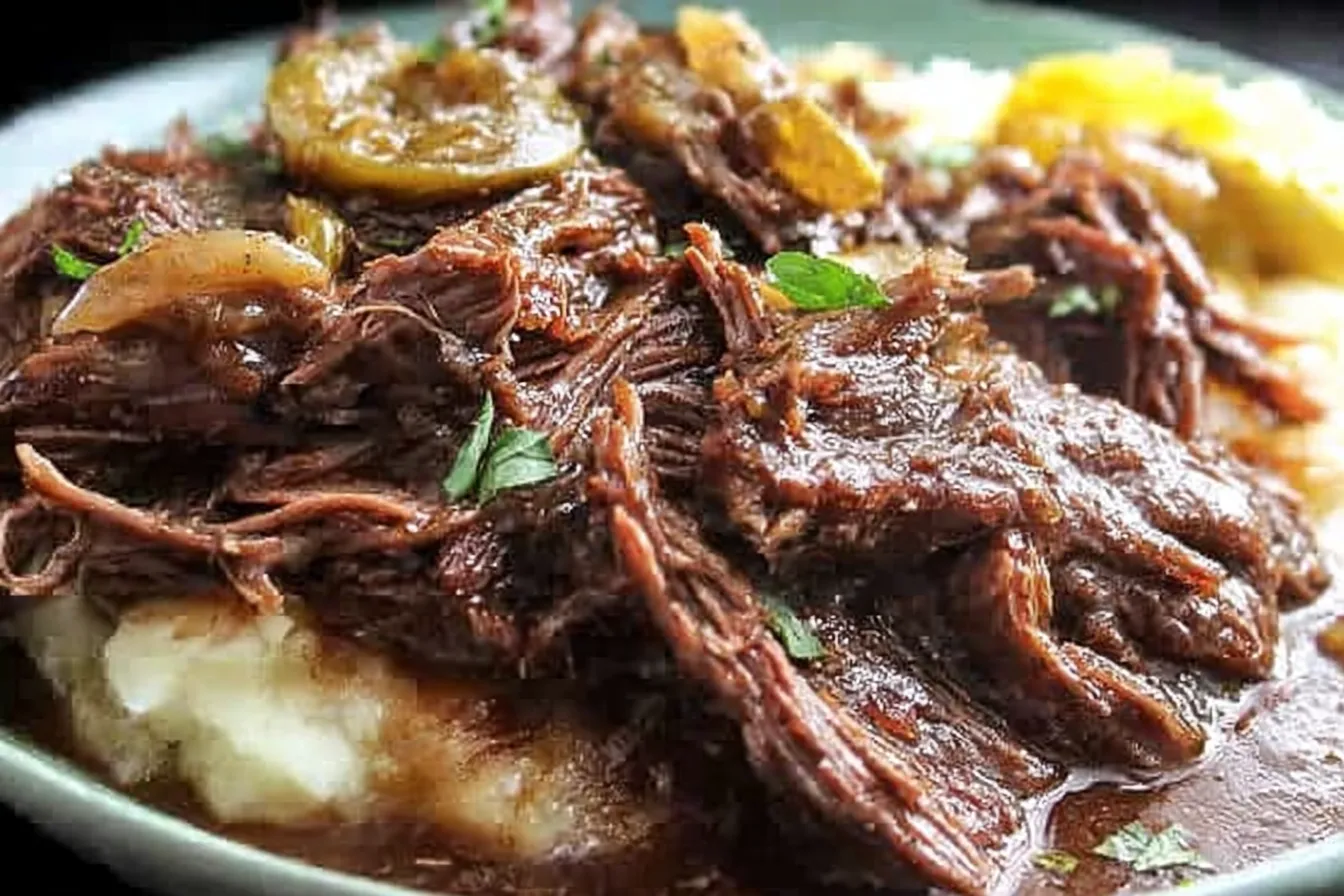 Slow Cooker Mississippi Pot Roast: A Must-Try Delight! Delicious Slow Cooker Mississippi Pot Roast Plated