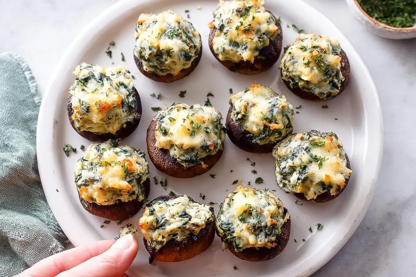 Spinach Artichoke Stuffed Mushrooms: Irresistibly Delicious Bites 2 Spinach Artichoke Stuffed Mushrooms