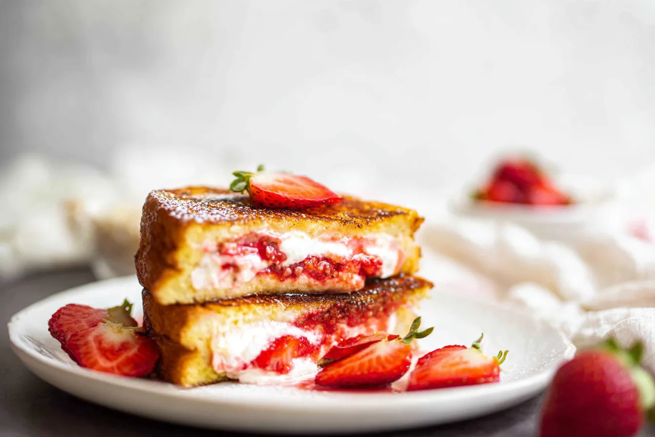 Strawberry Cream Cheese French Toast: A Sweet Morning Treat 1 Delicious Strawberry Cream Cheese French Toast Slice