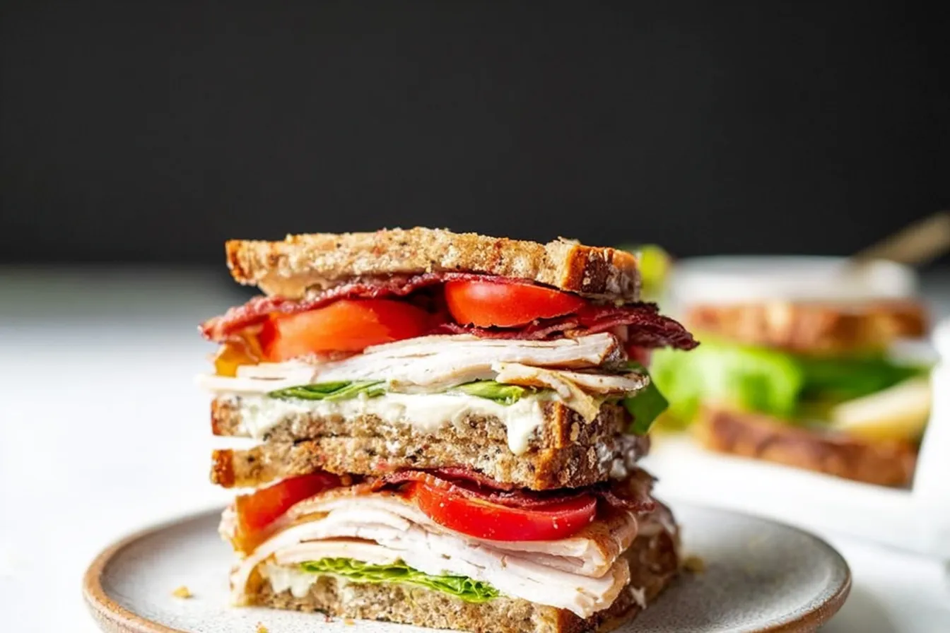 Perfectly Layered Turkey Club Sandwich