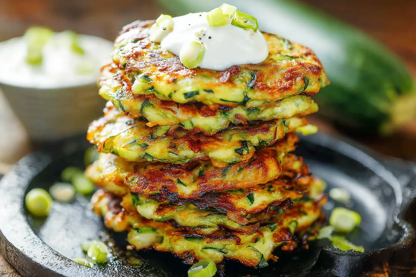 Zucchini Fritters Freshly Made