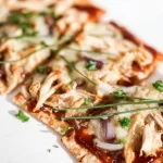 BBQ Chicken Flatbread Topped with Fresh Herbs